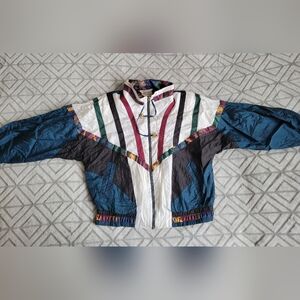Colorful Vintage Windbreaker Jacket Size L